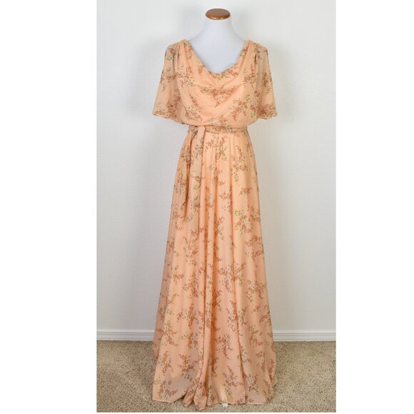 Vintage 1970s Floral Boho Maxi Dress - 4 - Picture 1 of 10